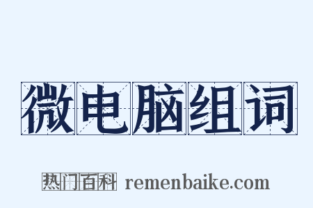 微电脑组词是什么意思的图片